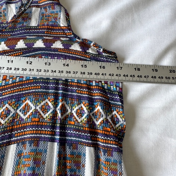 Women's Sleeveless Summer Aztec Maxi Dress Multicolor‎ Medium Tribal Coco Cabana - Picture 9 of 15